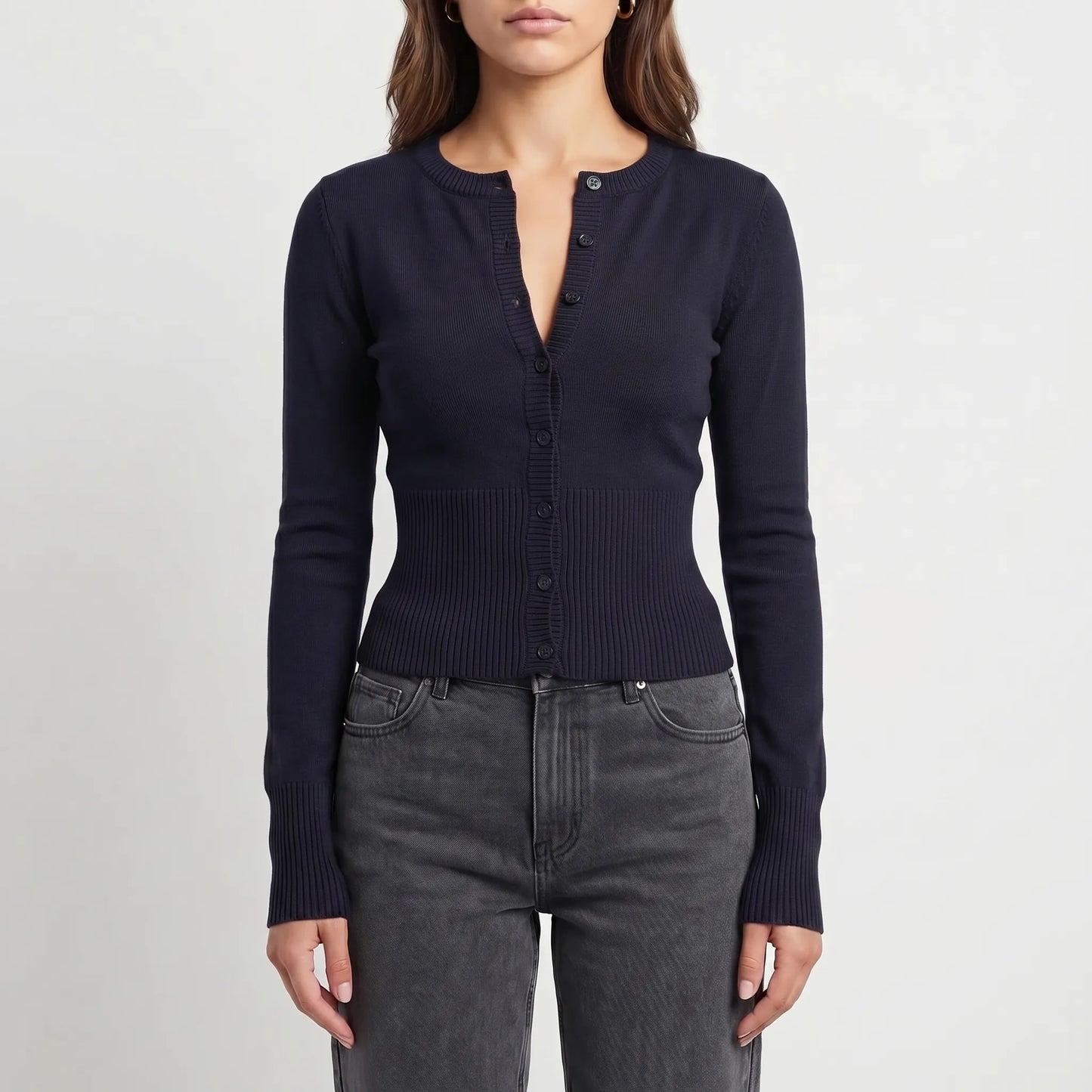 Femmix | Slim Fit Cropped Long Sleeve Top