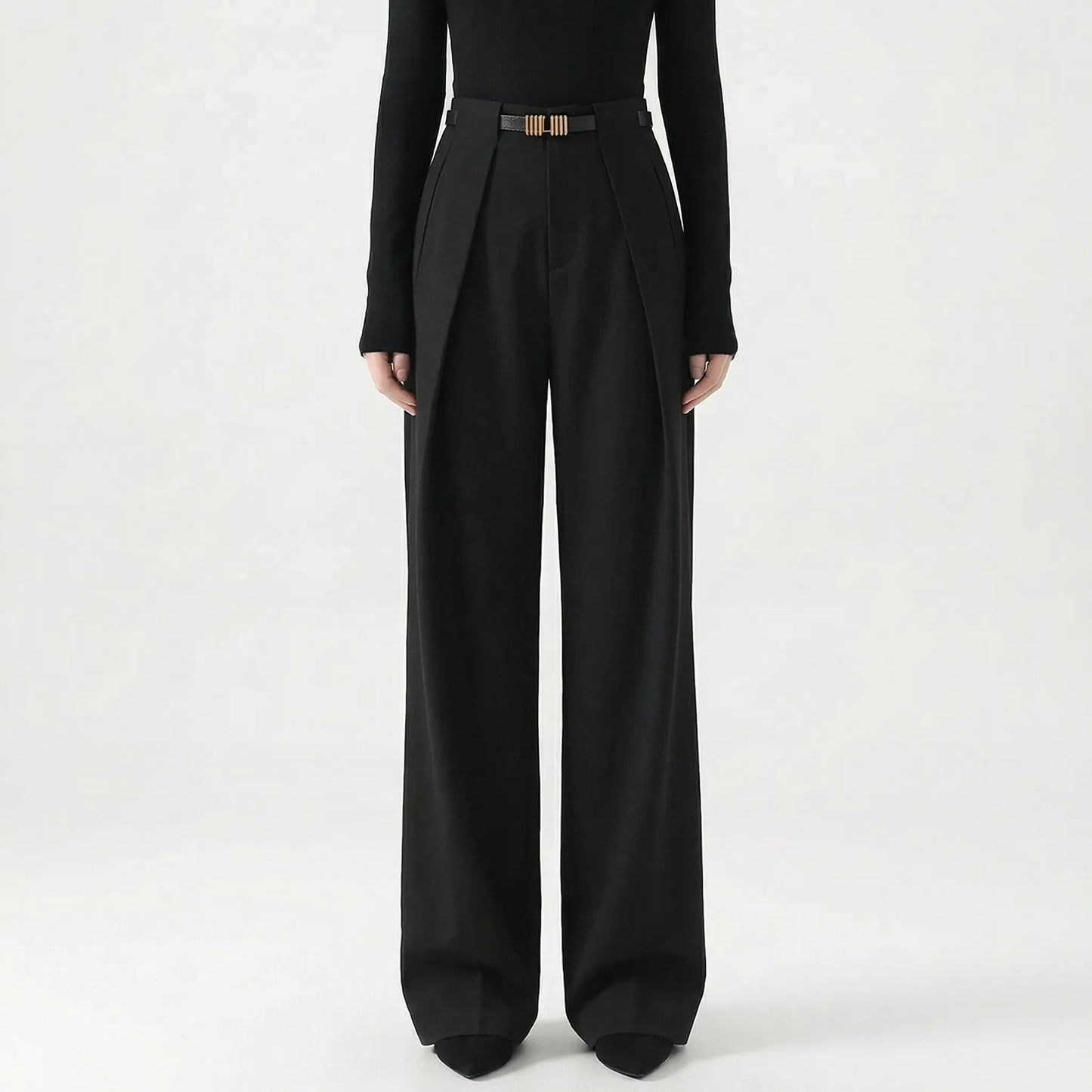 Linova | High-Waist Wide-Leg Tailored Trousers