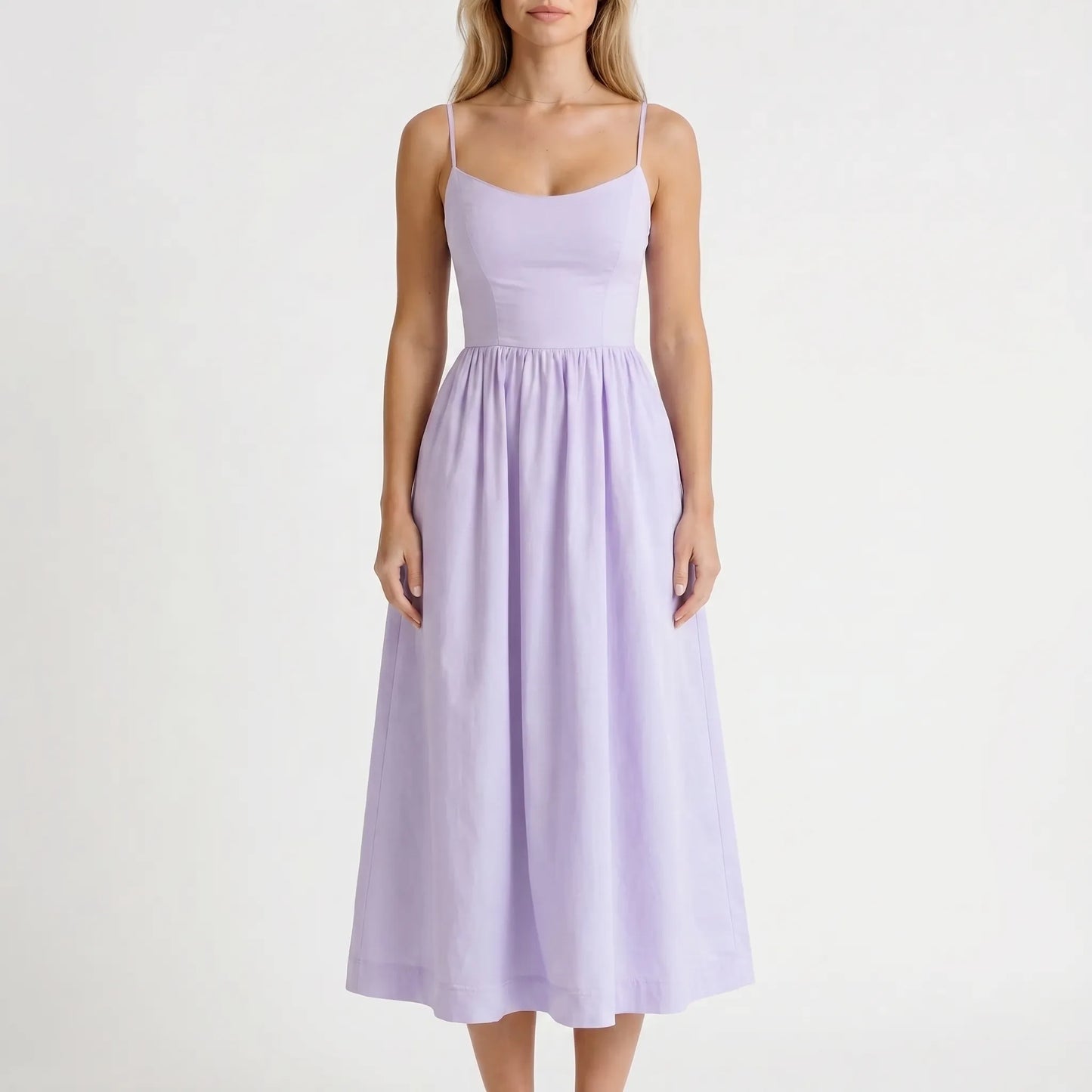 Milavé | Structured Bodice A-Line Midi Dress
