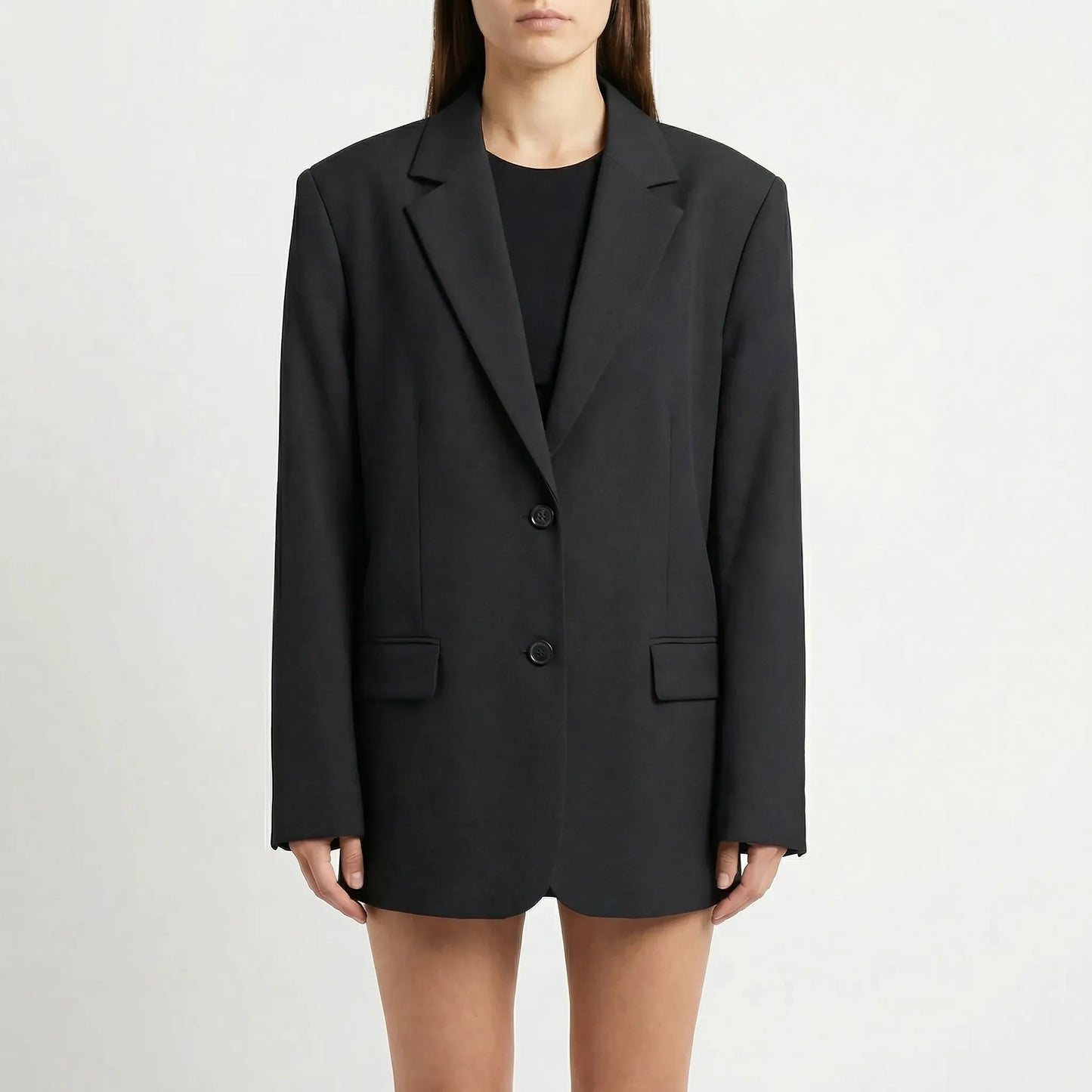 Solindra | Oversized Single-Breasted Blazer Jacket