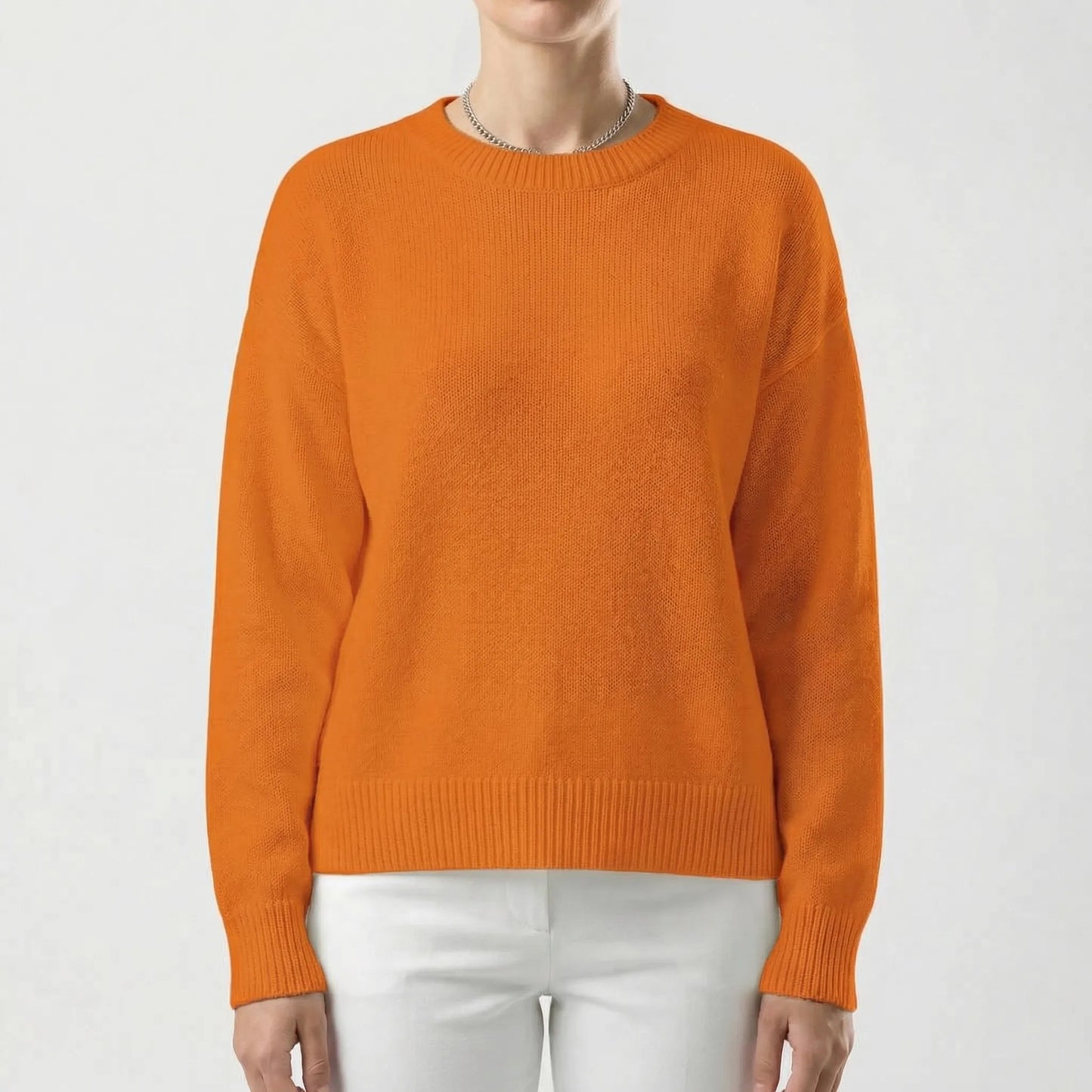 Wovelle | Relaxed Fit Round-Neck Knit Jumper