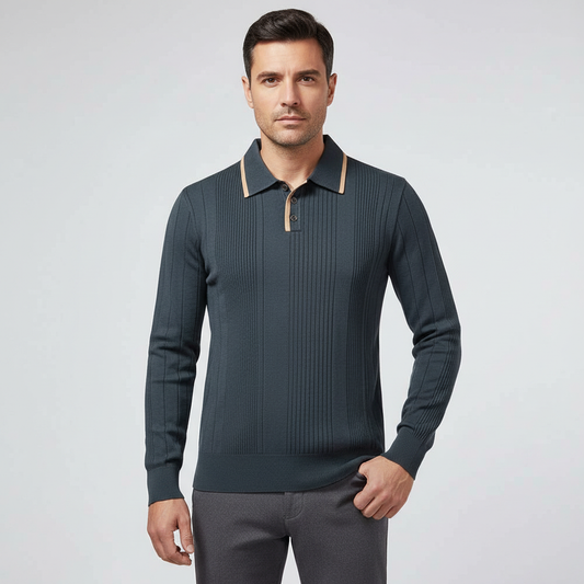 Borcho Long Sleeve Polo Shirt | Elegant Winter Wear