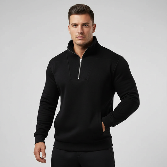 Ralf I Zip Hoodie | Oversized Black Sweatshirt