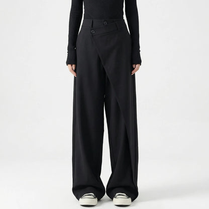 Asymva | Wide-Leg Asymmetric Button Trousers