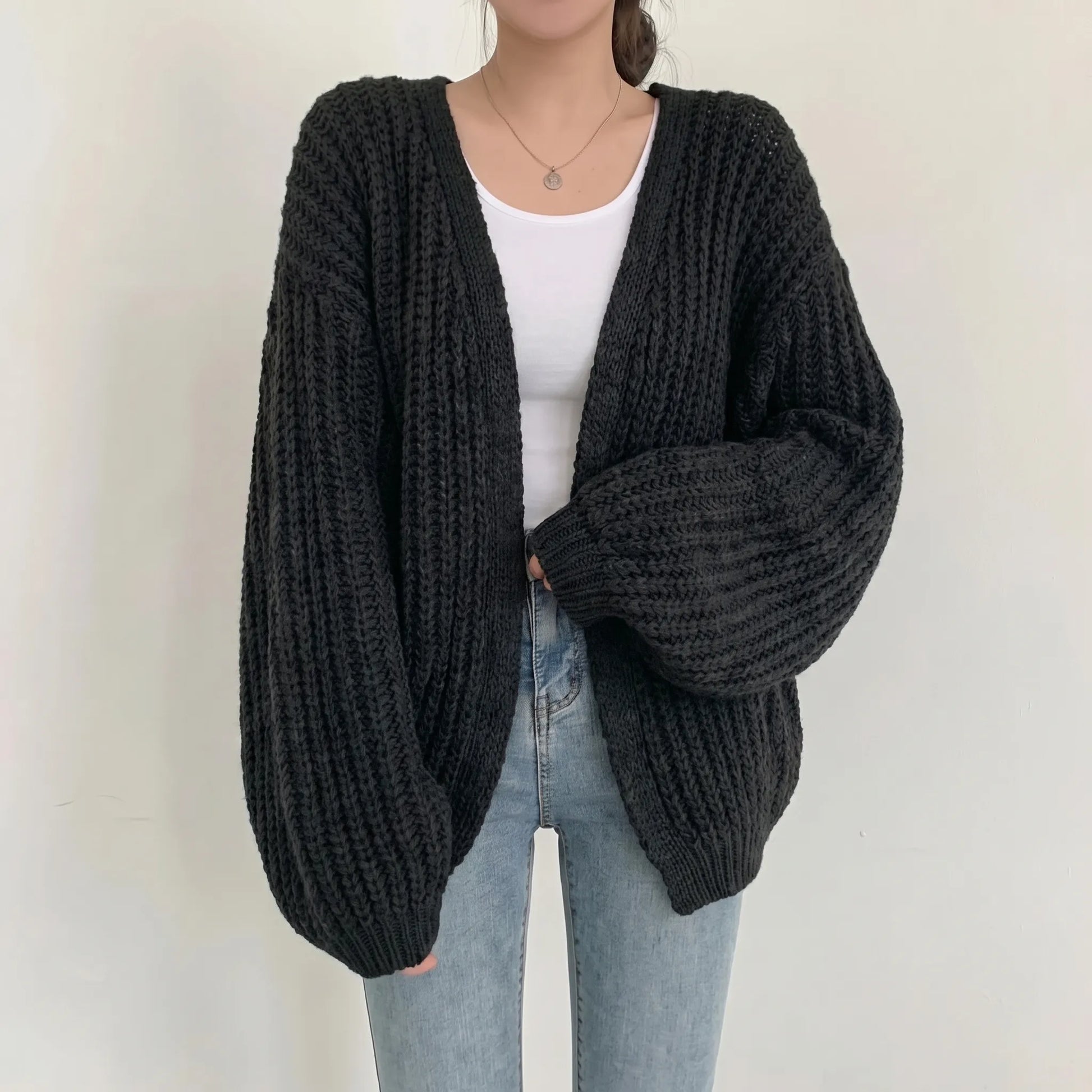 Baloura | Oversized Balloon Sleeve Cardigan