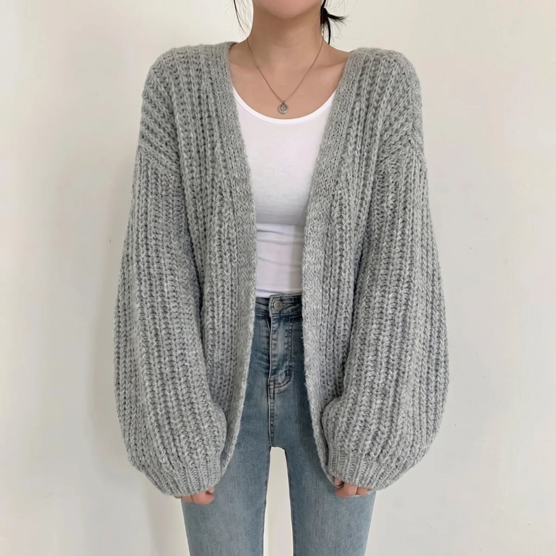 Baloura | Oversized Balloon Sleeve Cardigan