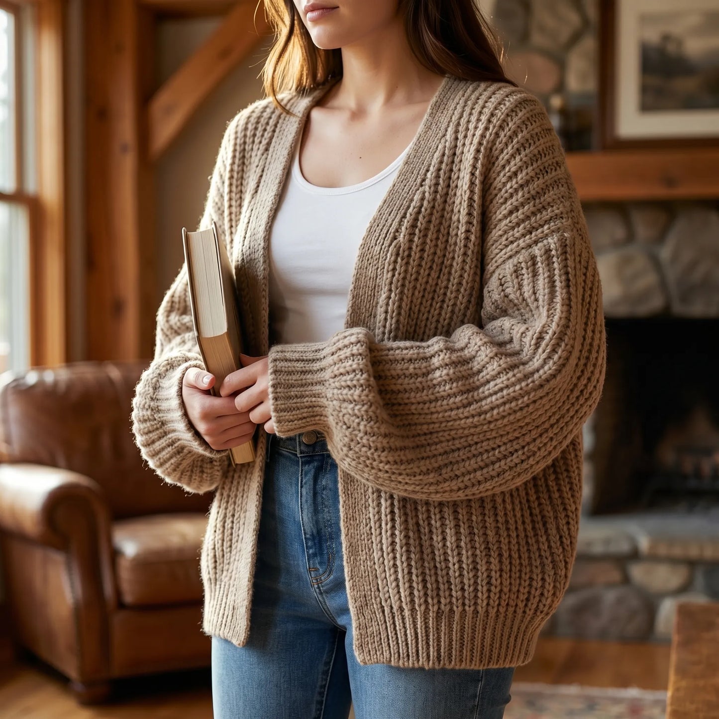 Baloura | Oversized Balloon Sleeve Cardigan