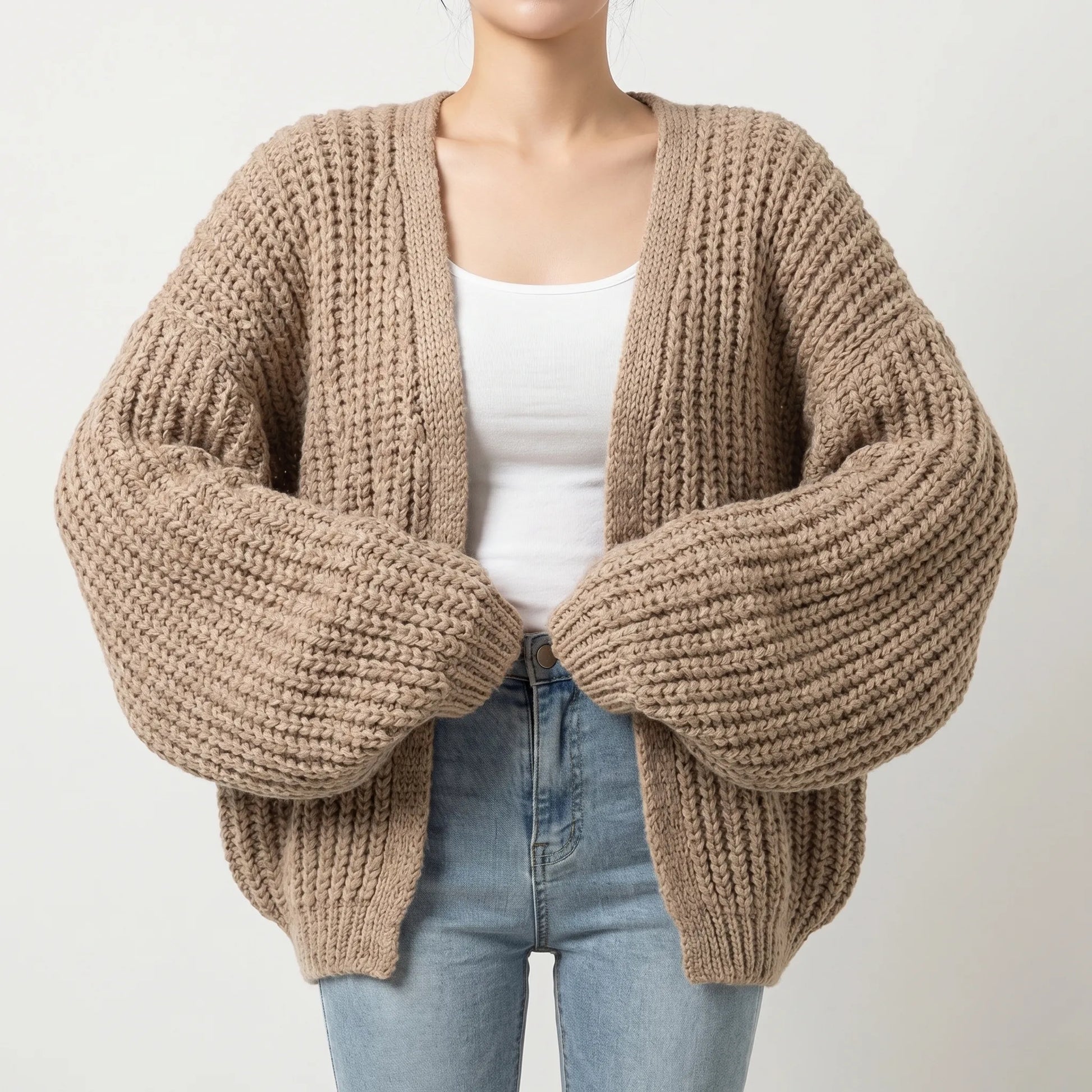 Baloura | Oversized Balloon Sleeve Cardigan