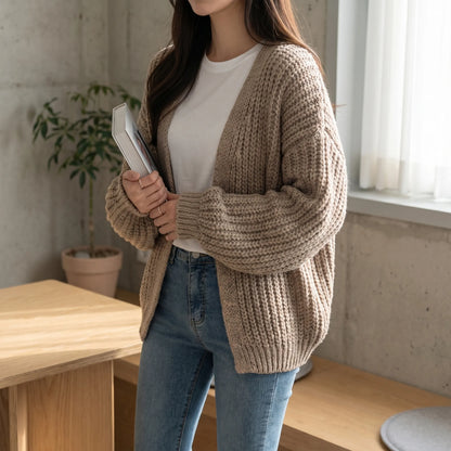 Baloura | Oversized Balloon Sleeve Cardigan