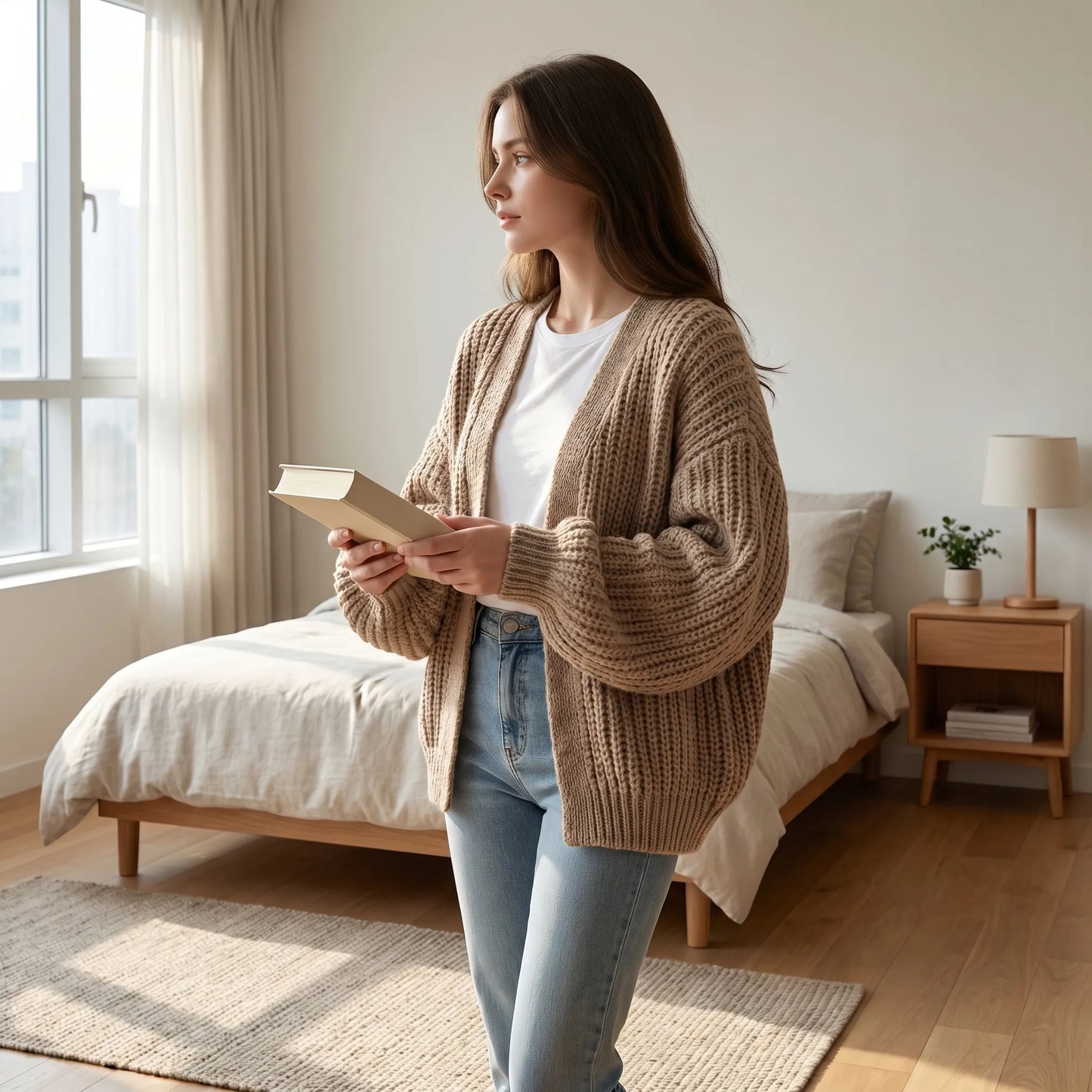 Baloura | Oversized Balloon Sleeve Cardigan