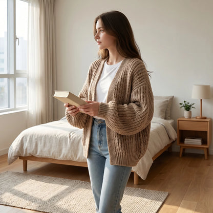 Baloura | Oversized Balloon Sleeve Cardigan