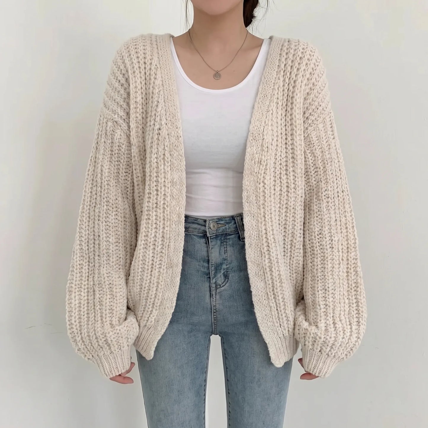 Baloura | Oversized Balloon Sleeve Cardigan