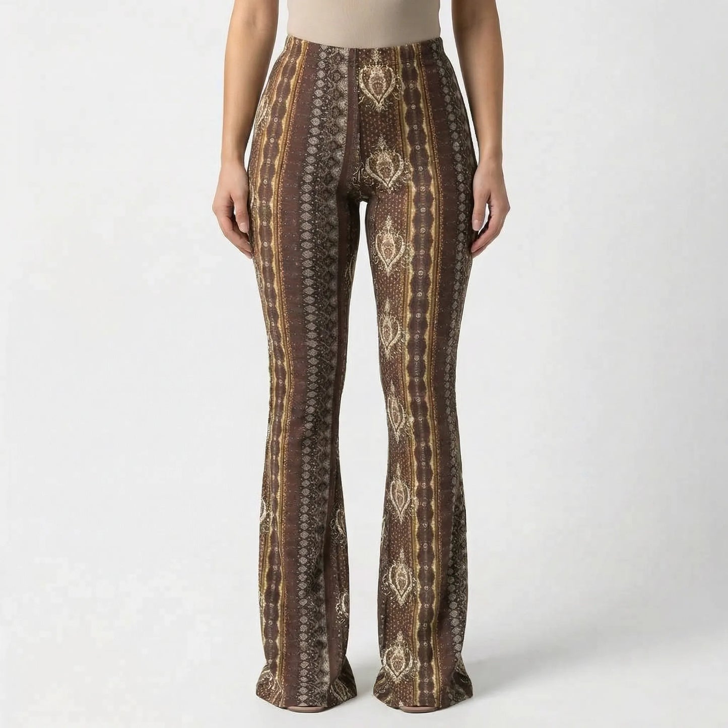 Bellatrix | Printed High-Waist Flared Trousers