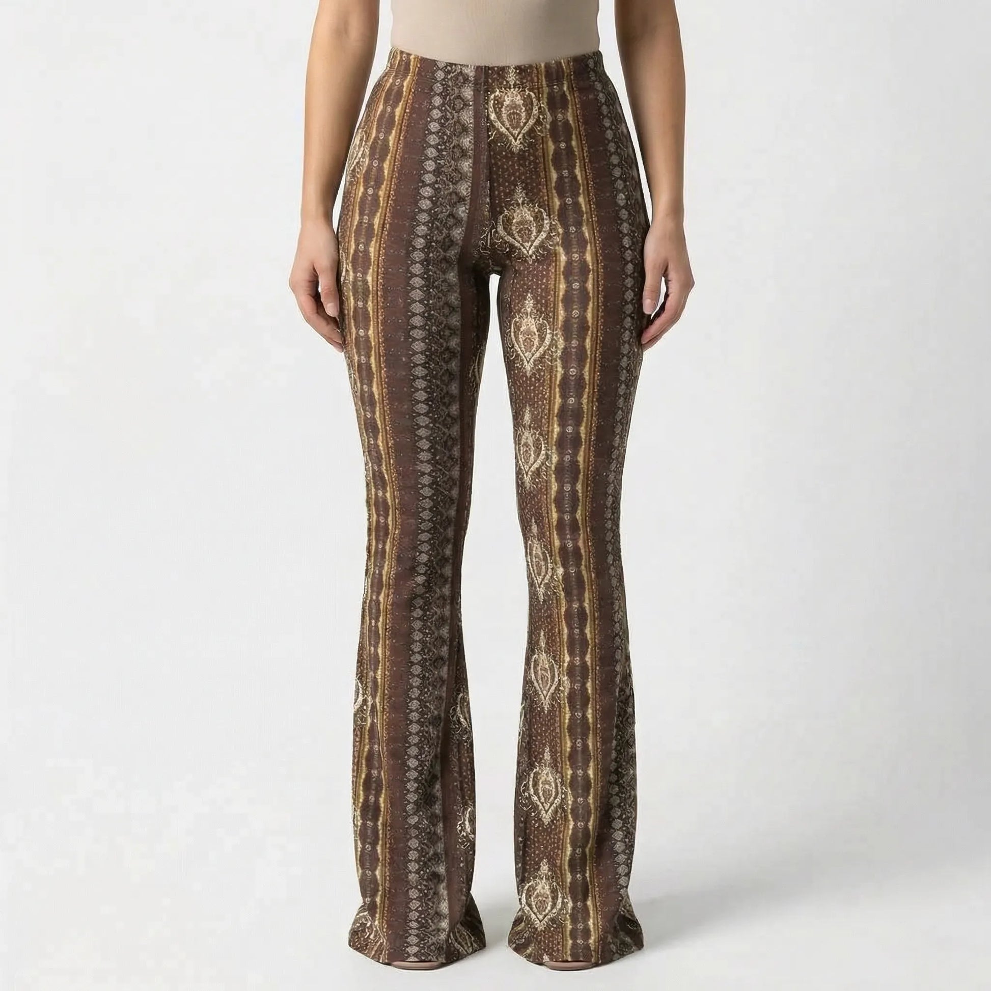Bellatrix | Printed High-Waist Flared Trousers