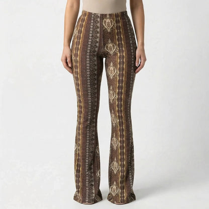 Bellatrix | Printed High-Waist Flared Trousers