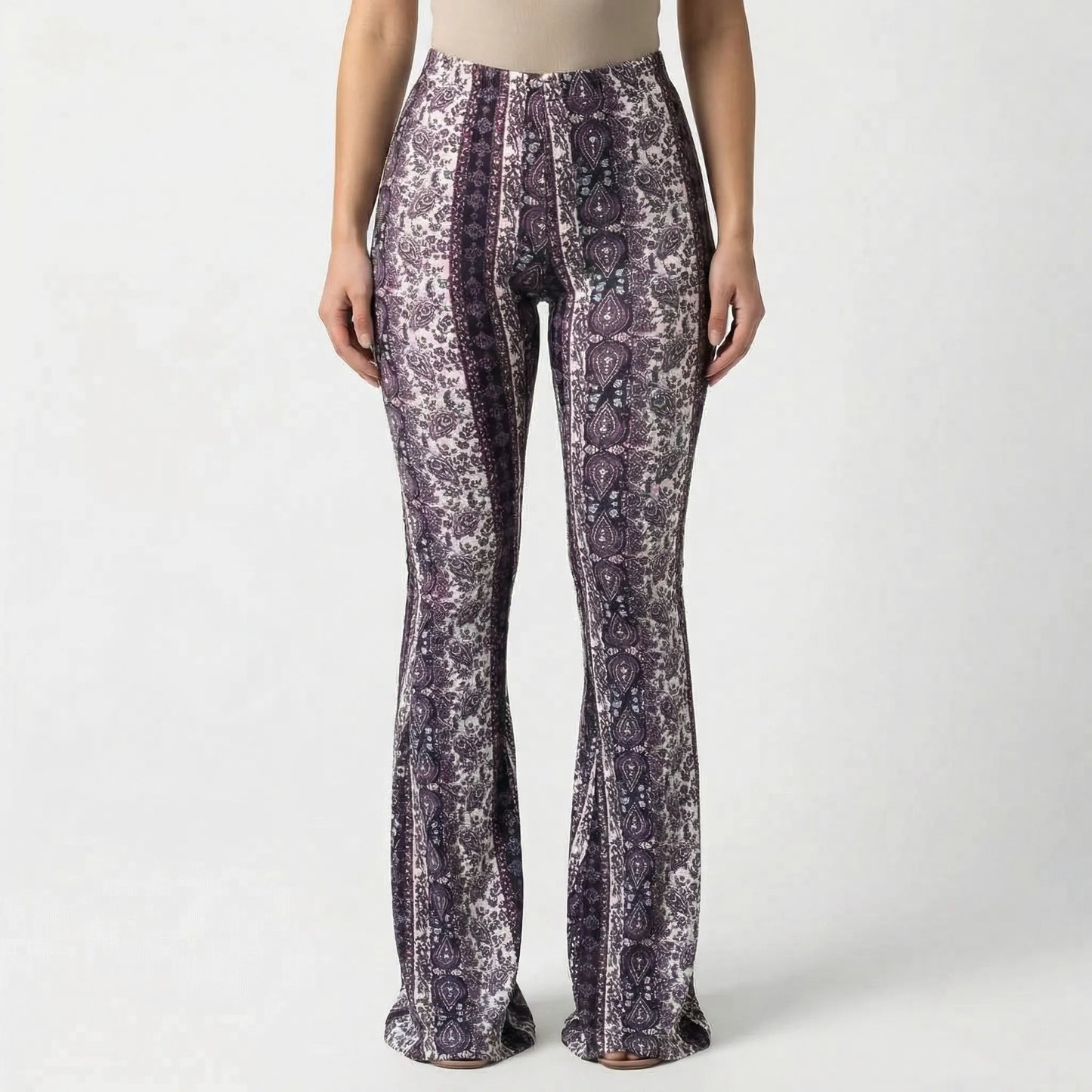Bellatrix | Printed High-Waist Flared Trousers