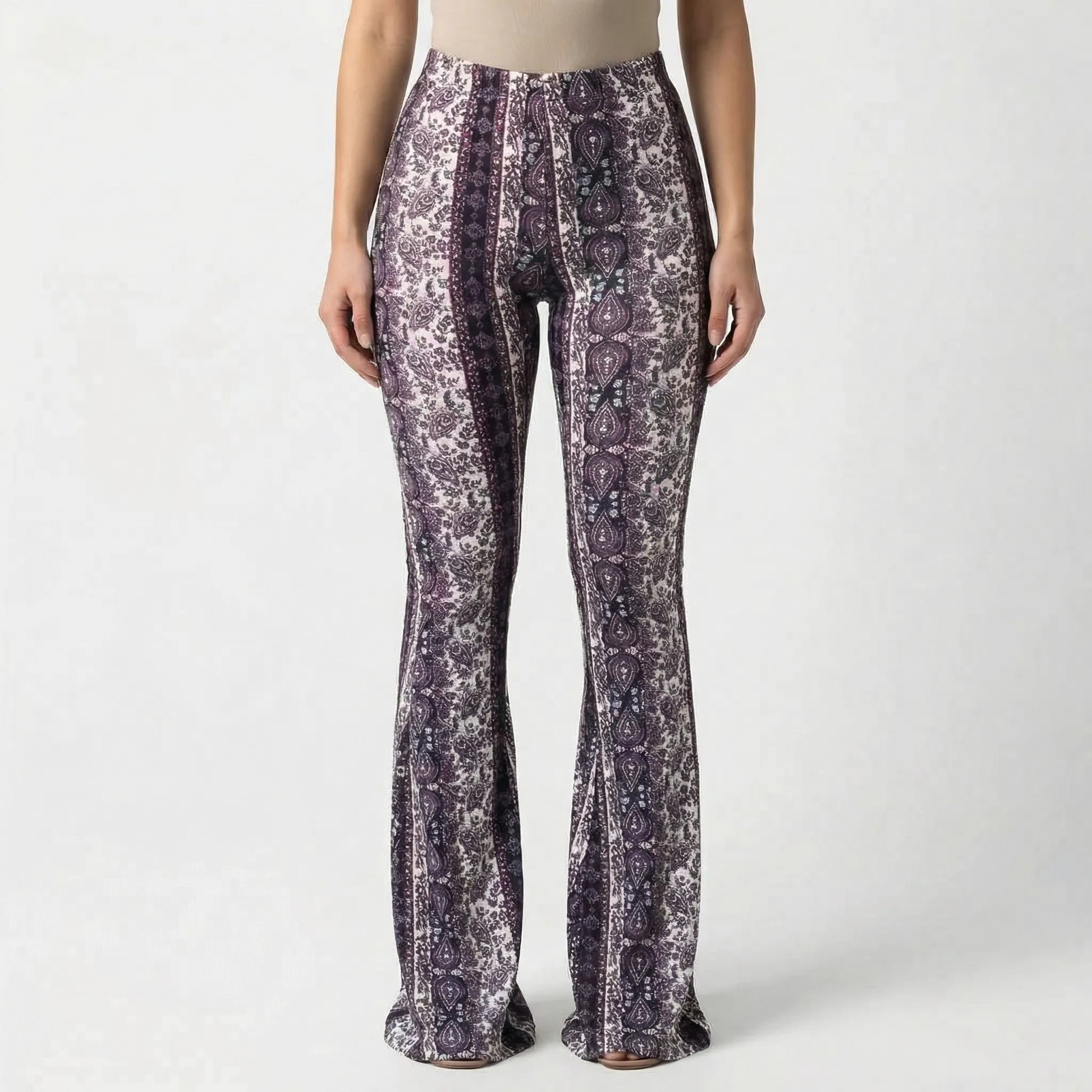 Bellatrix | Printed High-Waist Flared Trousers
