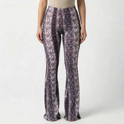 Bellatrix | Printed High-Waist Flared Trousers