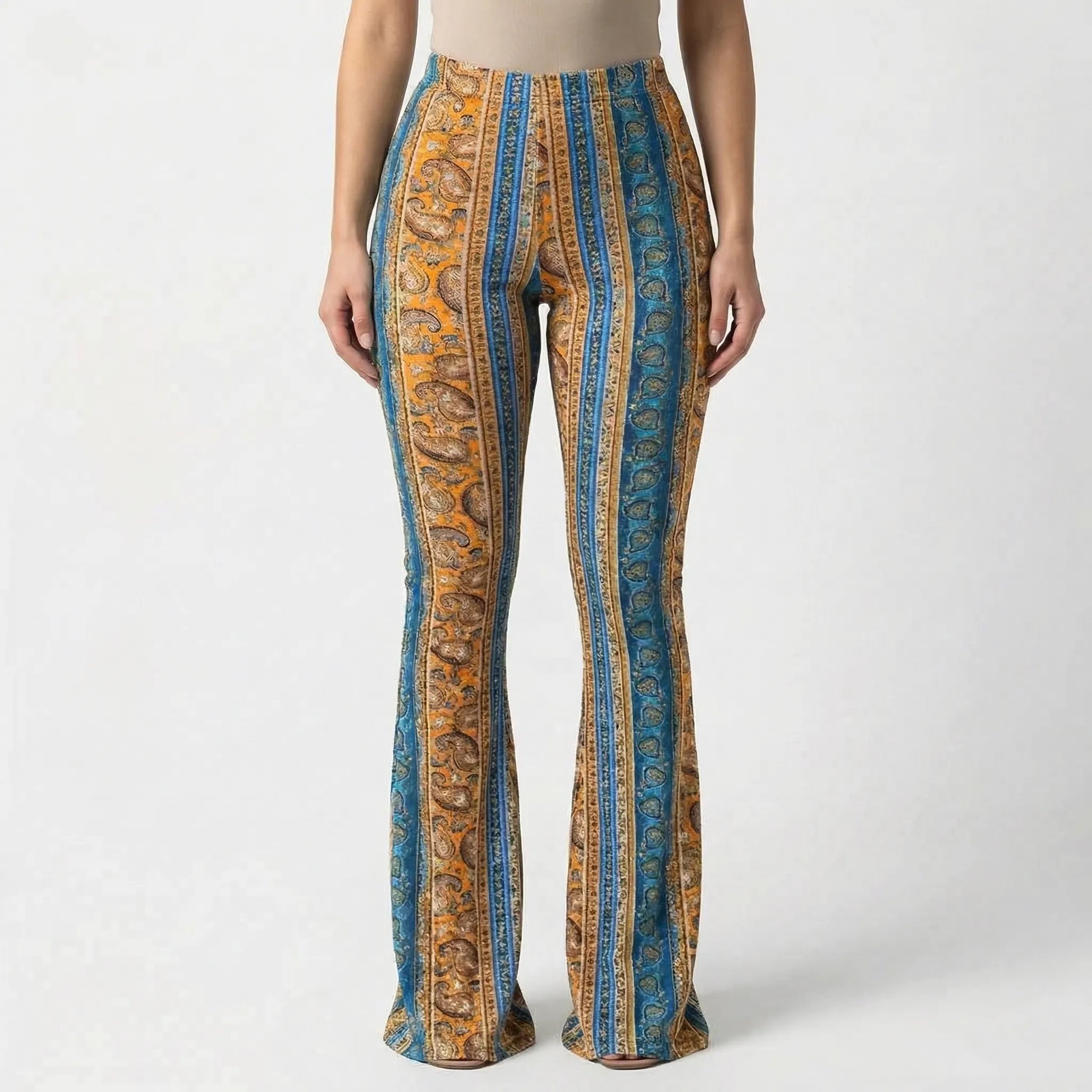Bellatrix | Printed High-Waist Flared Trousers
