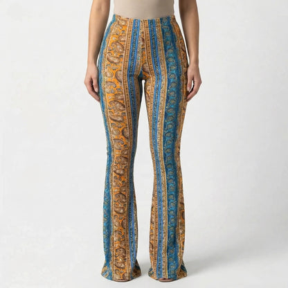 Bellatrix | Printed High-Waist Flared Trousers