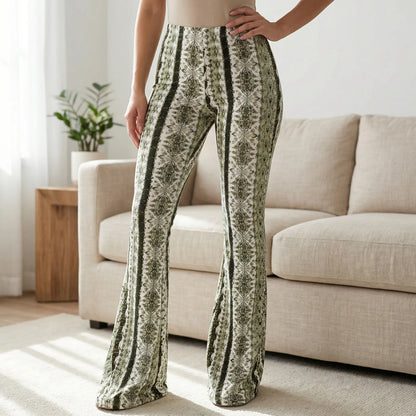 Bellatrix | Printed High-Waist Flared Trousers