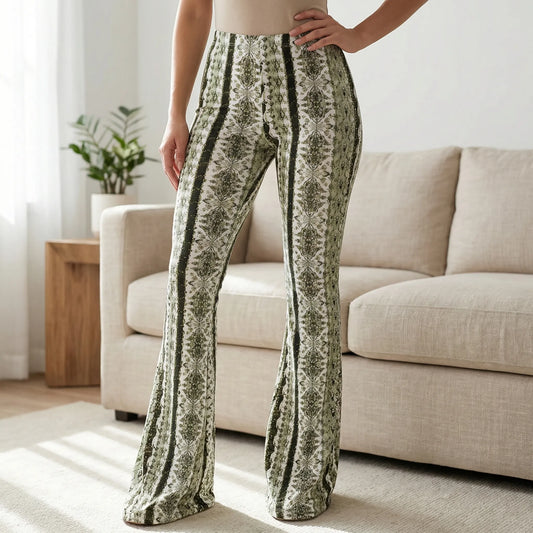Bellatrix | Printed High-Waist Flared Trousers