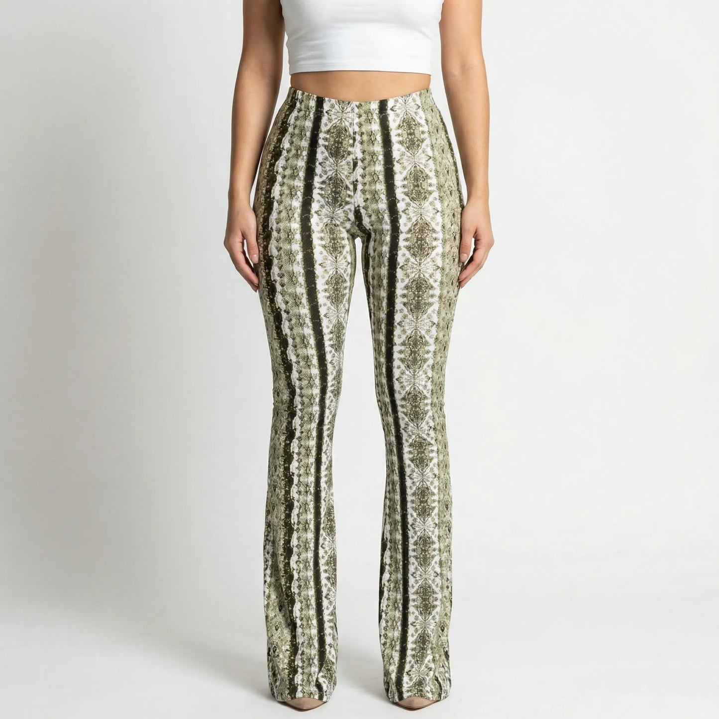 Bellatrix | Printed High-Waist Flared Trousers