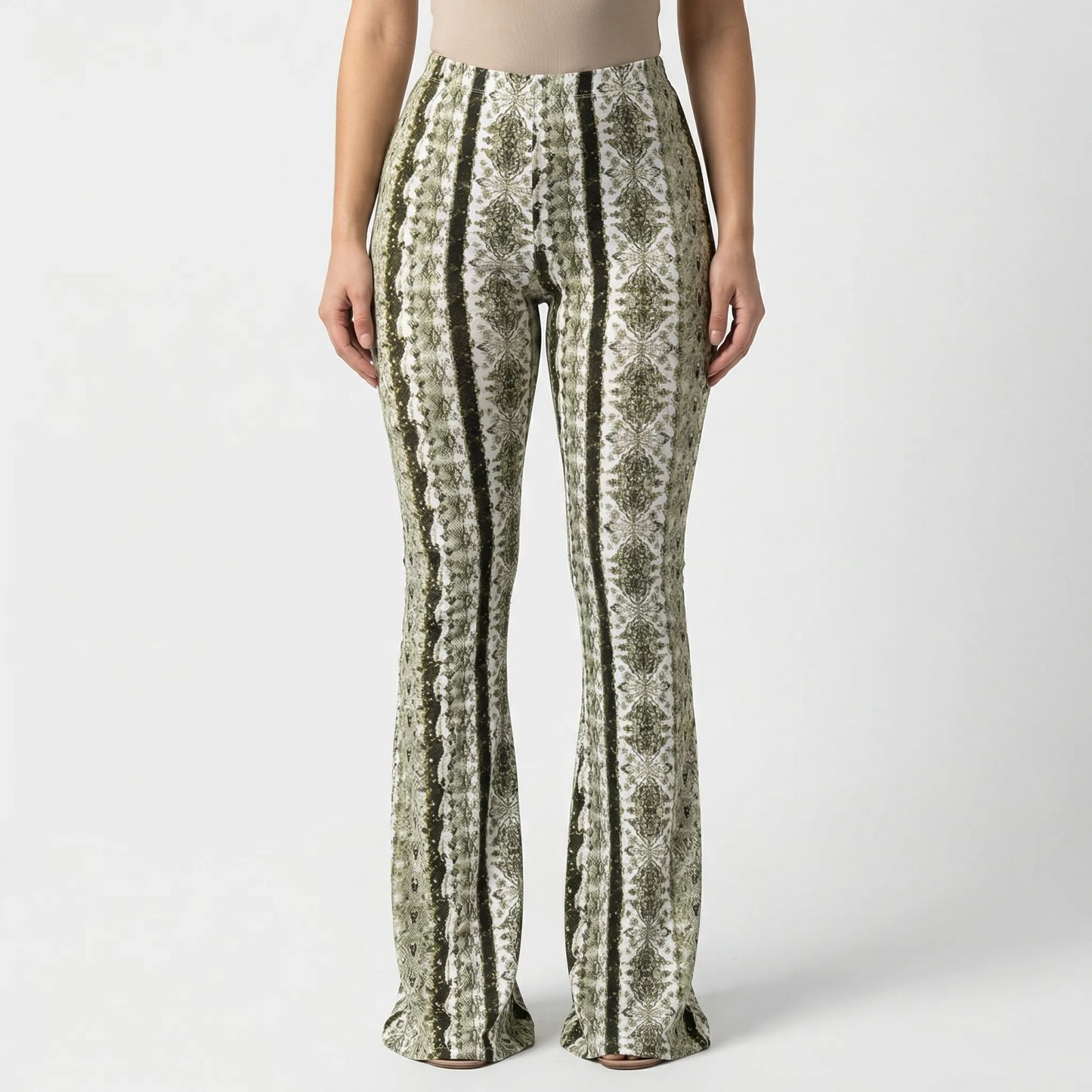 Bellatrix | Printed High-Waist Flared Trousers