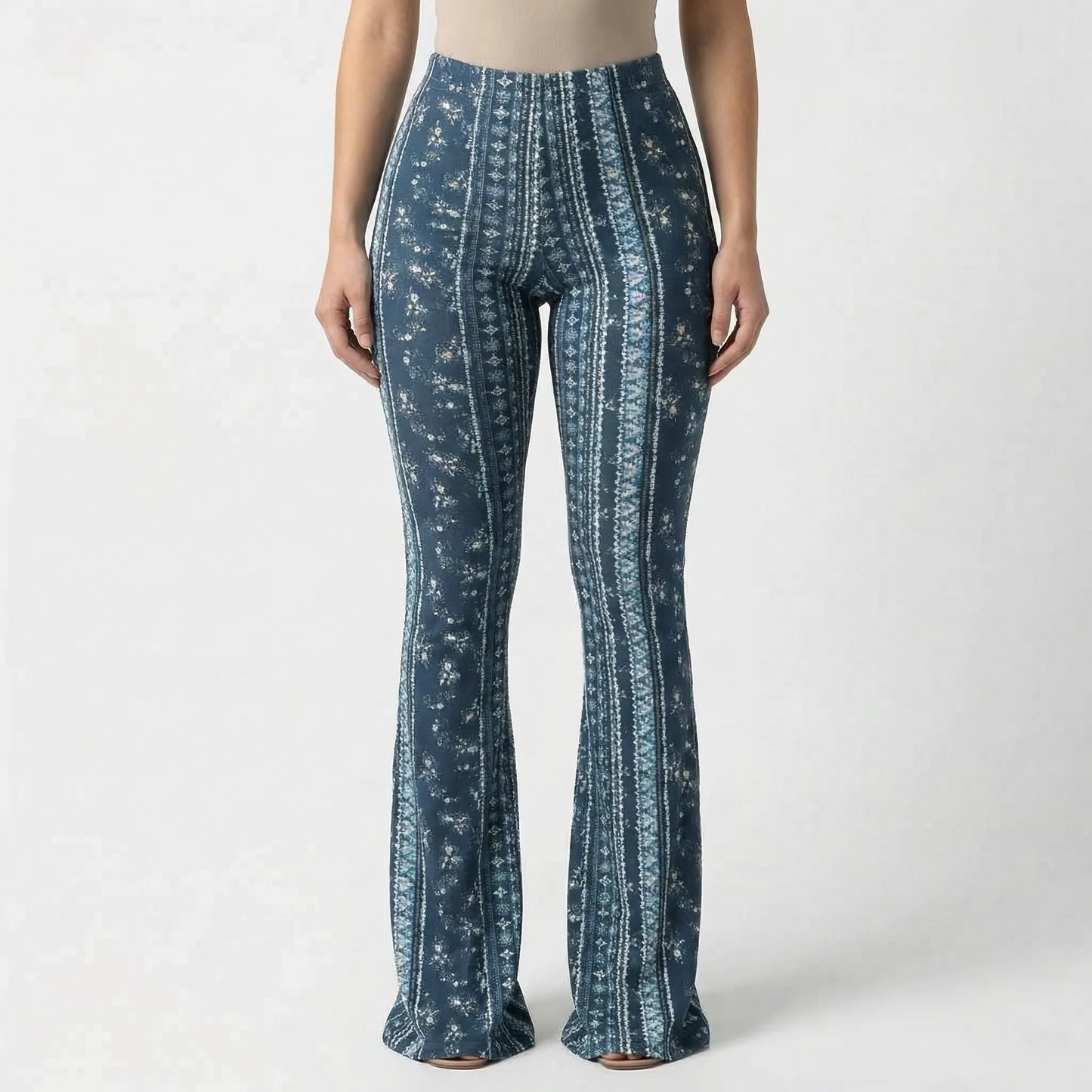 Bellatrix | Printed High-Waist Flared Trousers