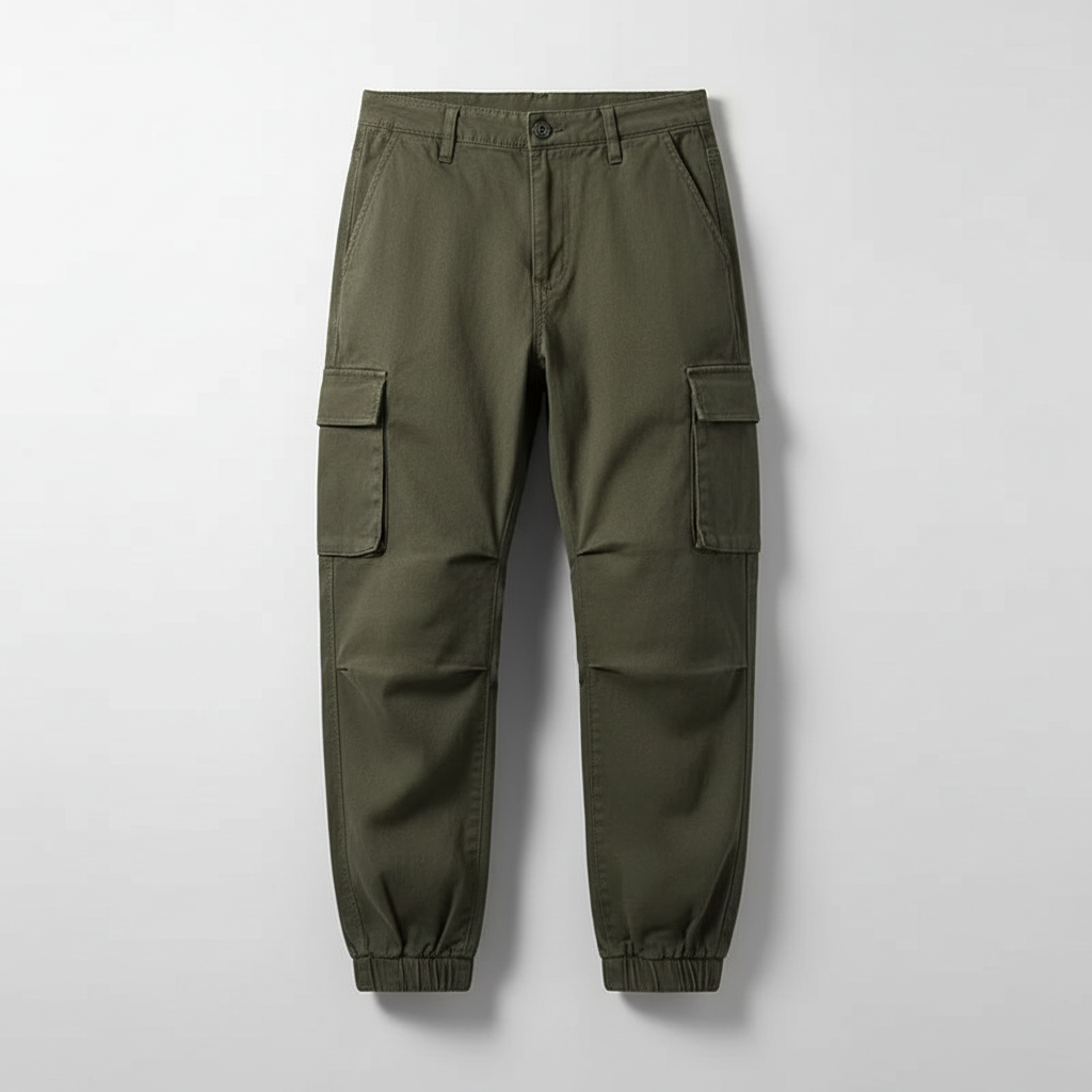 Black Cargo Pants | Men's Tapered Cargo Trousers