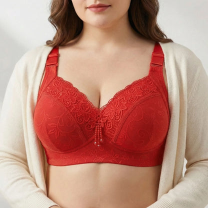 Blossia | Deep V Lace Bralette Plus Size
