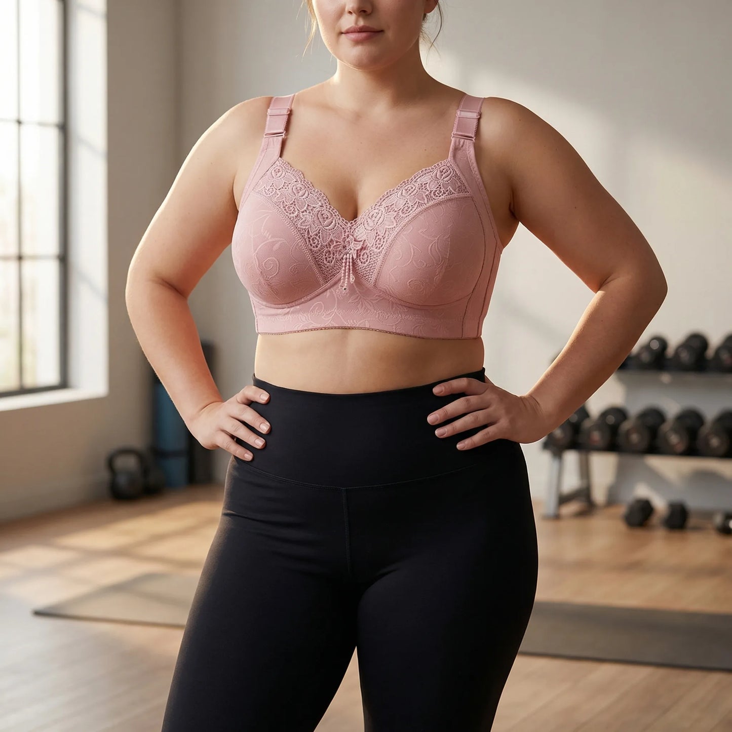 Blossia | Deep V Lace Bralette Plus Size