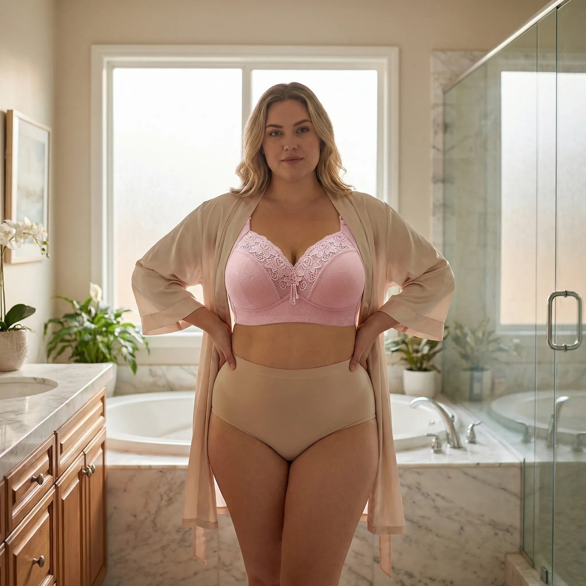 Blossia | Deep V Lace Bralette Plus Size