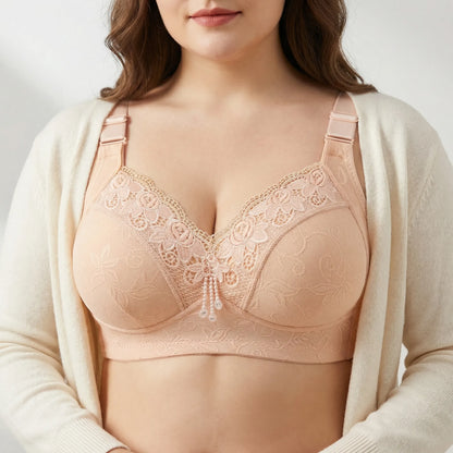 Blossia | Deep V Lace Bralette Plus Size
