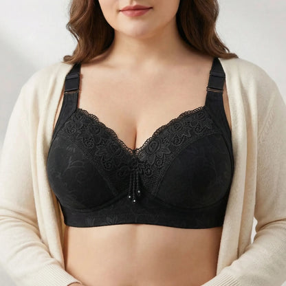 Blossia | Deep V Lace Bralette Plus Size