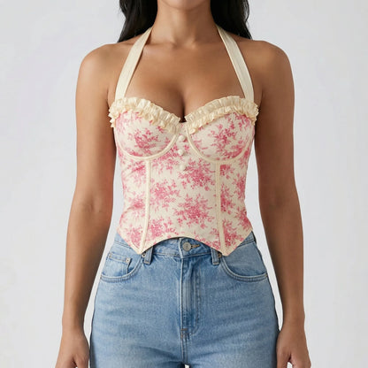 Blumette | Waist-Fitted Halter Corset Top