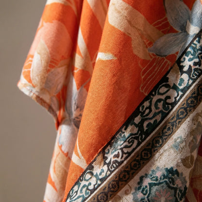 Bohovara | Printed Boho-Style Maxi Kimono Cover-Up