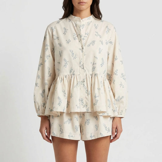 Botanelle - Loose A-Line Floral Mini Dress