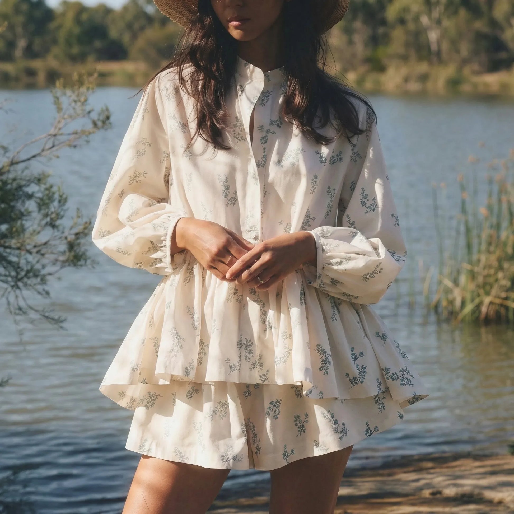 Botanelle - Loose A-Line Floral Mini Dress