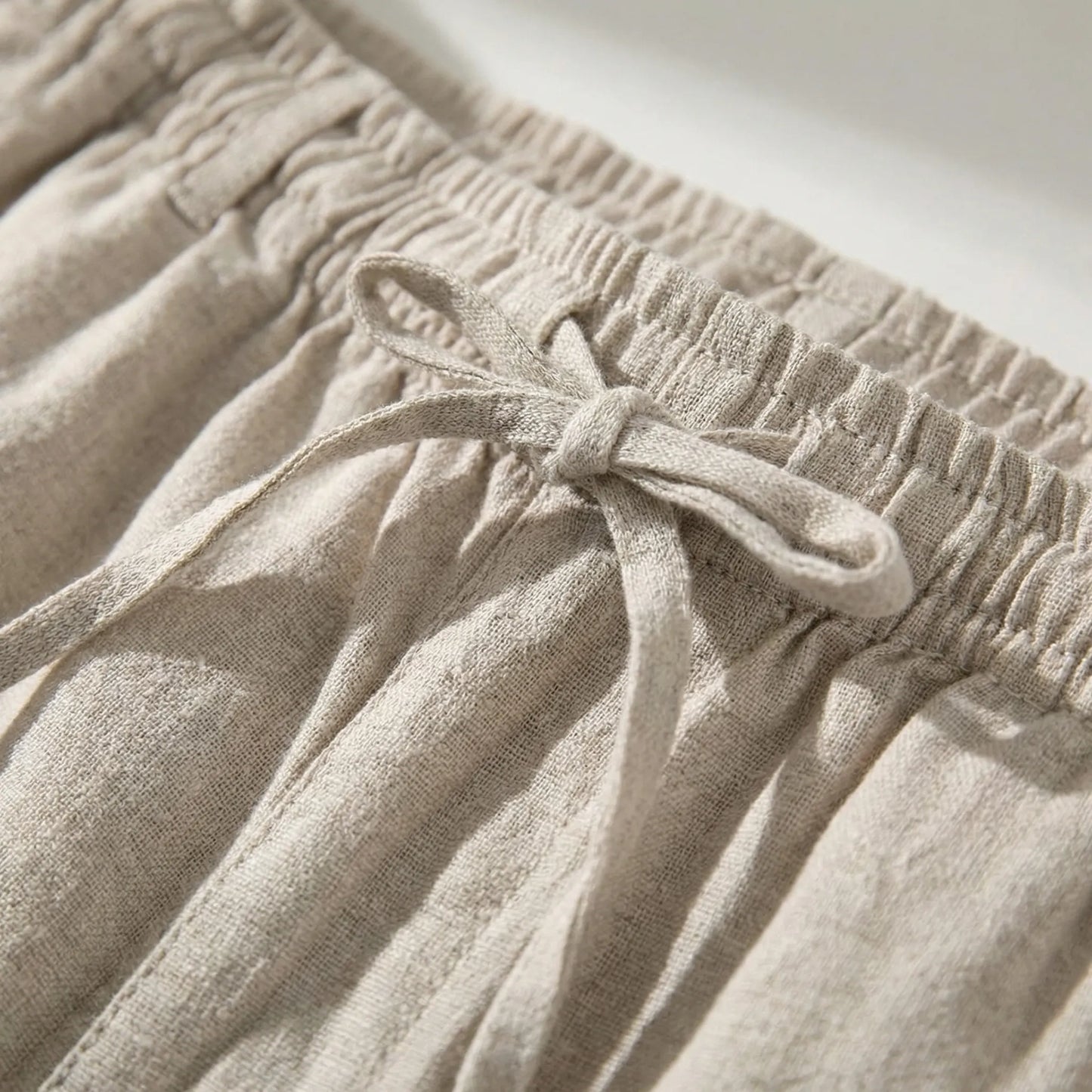 Brevalo - Relaxed Fit Drawstring Waist Shorts