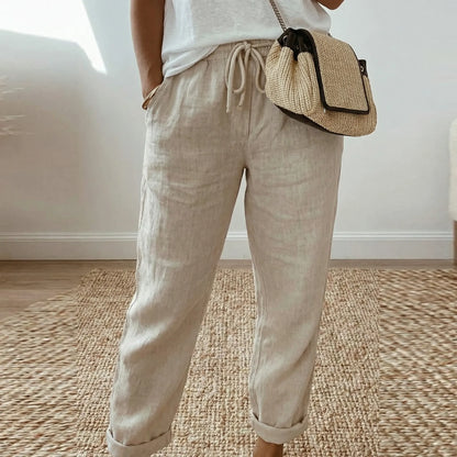Brezali | Casual Drawstring Waist Trousers