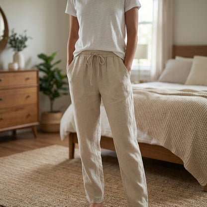 Brezali | Casual Drawstring Waist Trousers