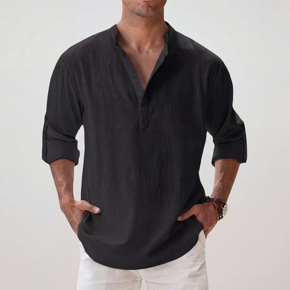Brezalo - Relaxed Fit Henley Summer Shirt