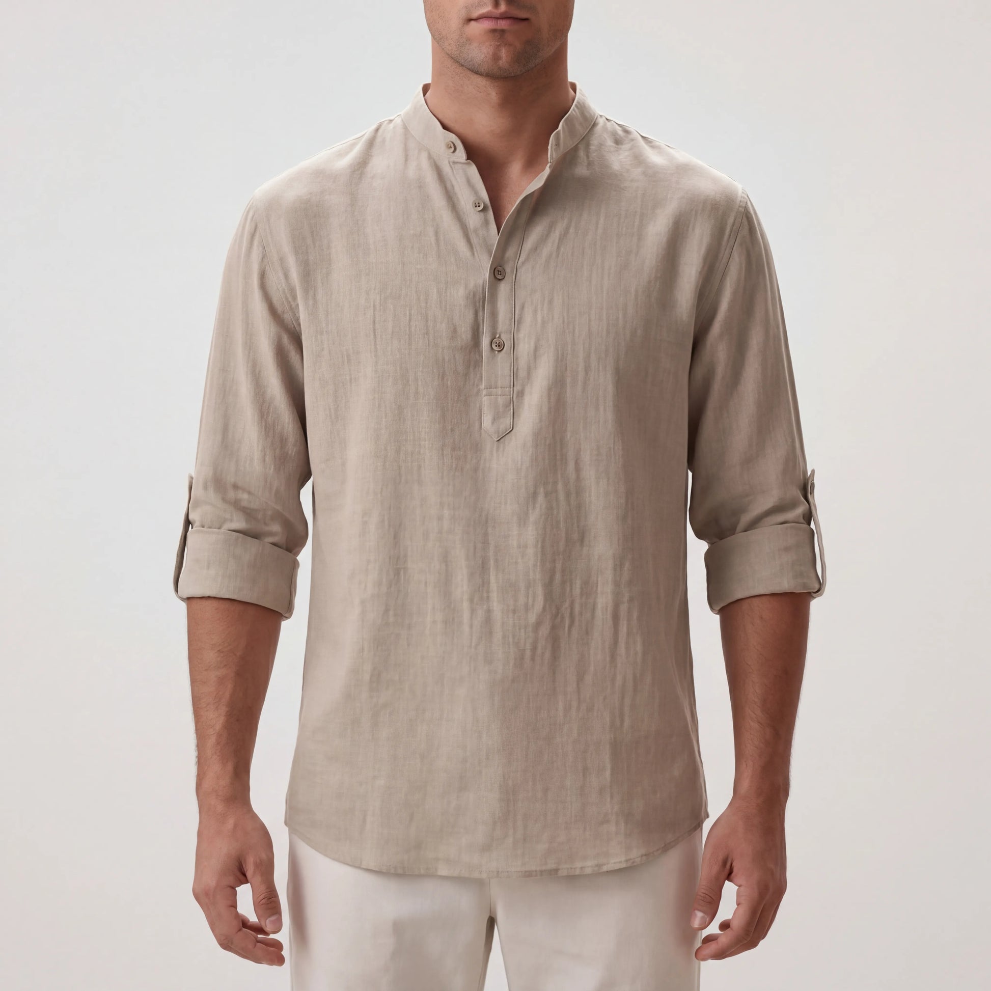 Brezalo - Relaxed Fit Henley Summer Shirt