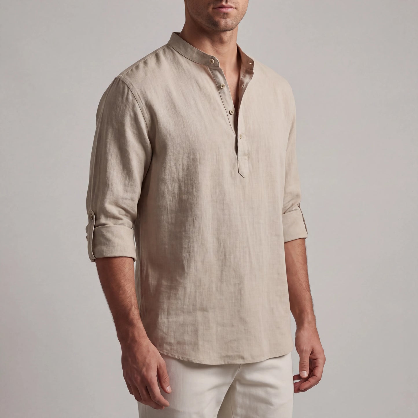 Brezalo - Relaxed Fit Henley Summer Shirt