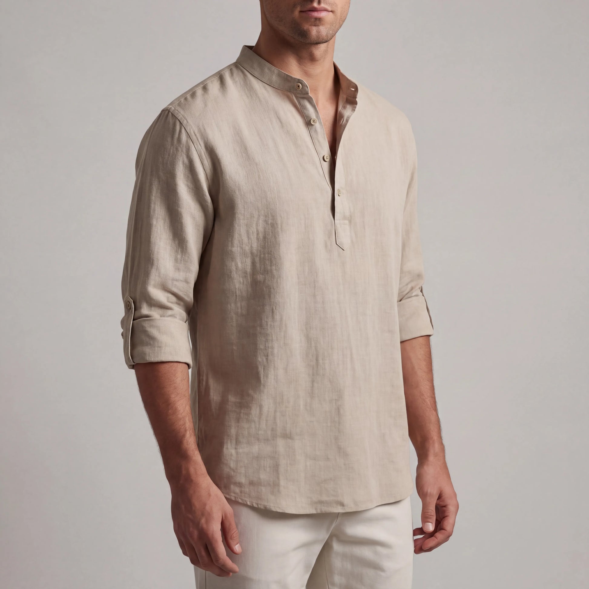 Brezalo - Relaxed Fit Henley Summer Shirt