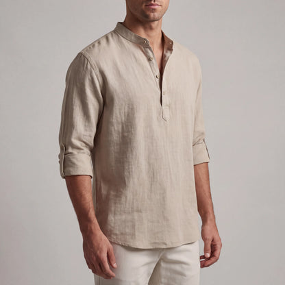 Brezalo - Relaxed Fit Henley Summer Shirt
