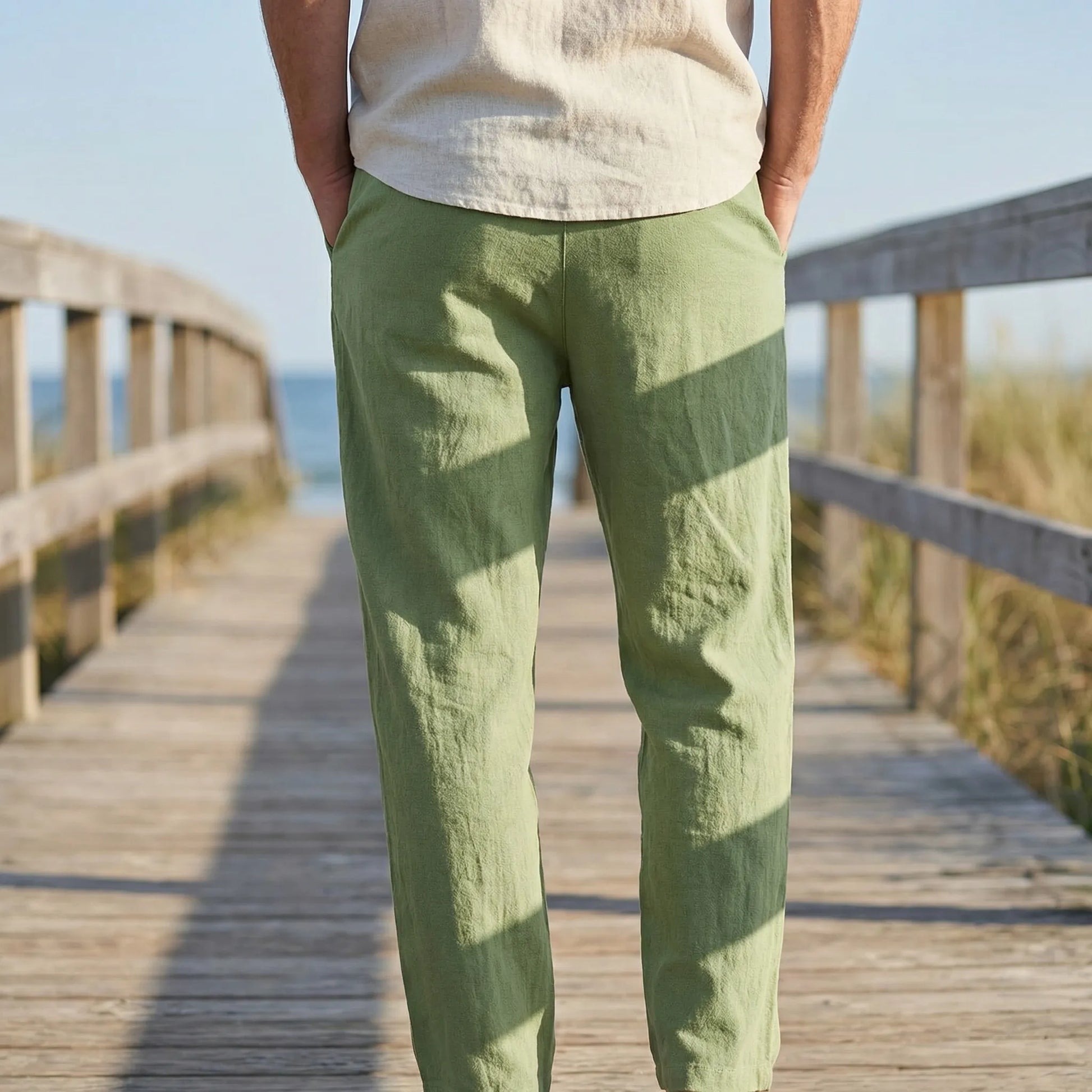 Brezan | Relaxed Fit Elastic Waist Trousers