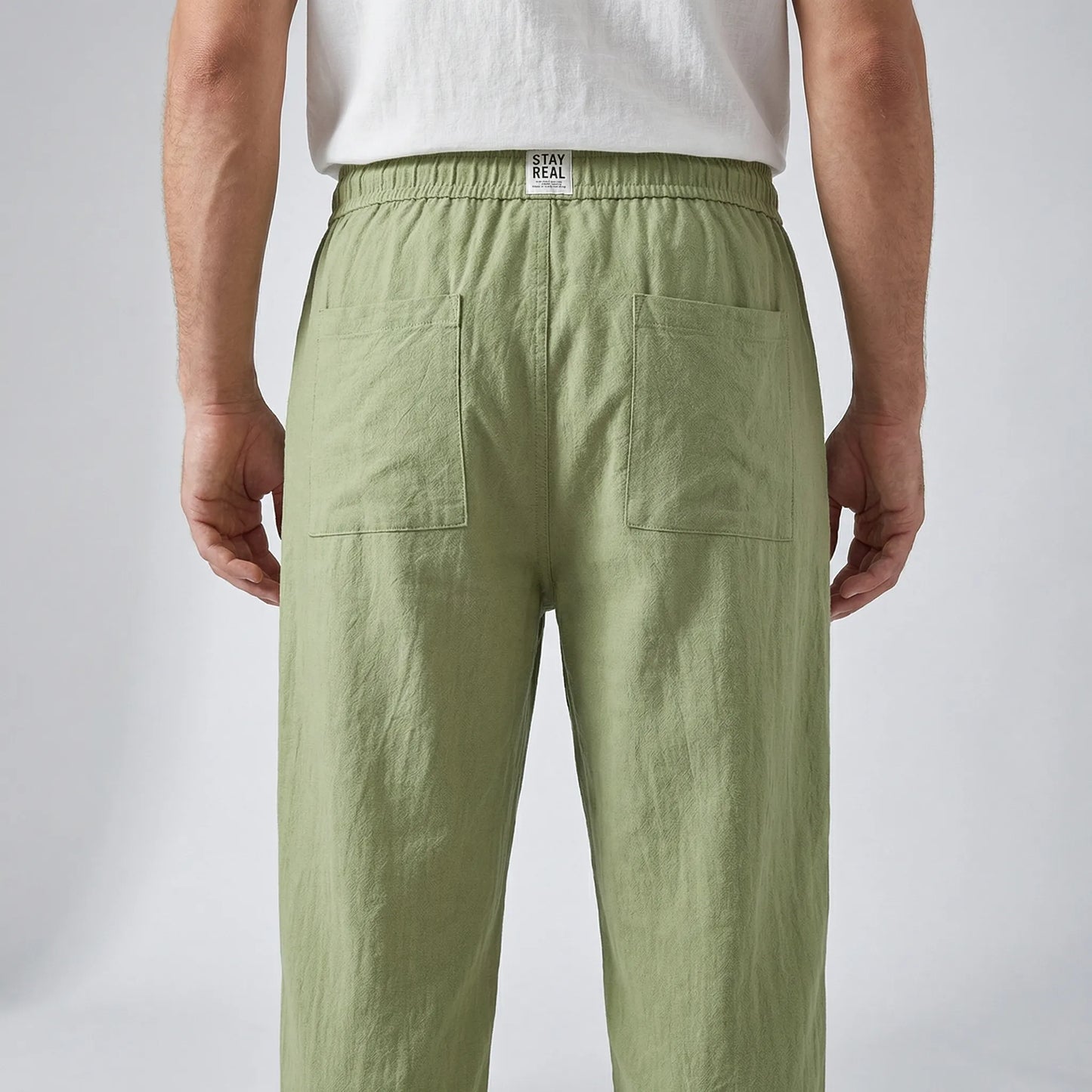 Brezan | Relaxed Fit Elastic Waist Trousers