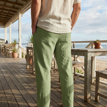 Brezan | Relaxed Fit Elastic Waist Trousers